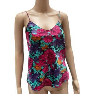 Vintage Sedu black floral STRAPPY camisole size medium